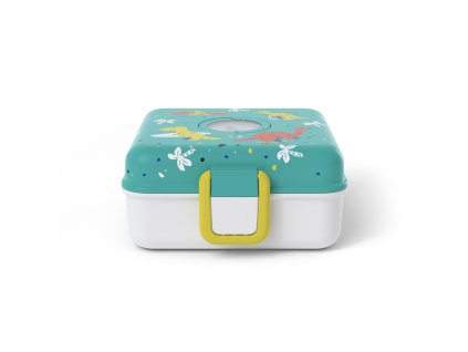 Monbento Snacky dětský svačinový box 0,85 l, blue dino, 81014120