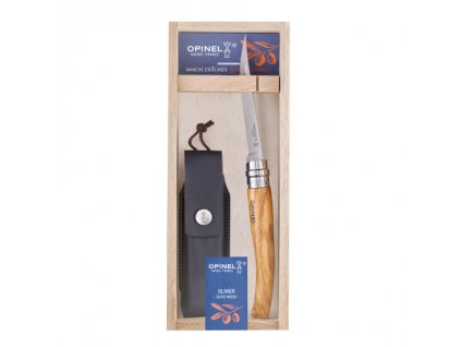 Opinel Slim Olive N°10 dárkové balení nože s pouzdrem, 001090