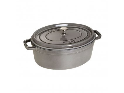 Staub Cocotte hrnec oválný 37 cm/8 l šedý, 1103718