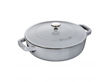 Staub Chistera kastrol s poklicí 24 cm/2,4 l šedý, 12612418