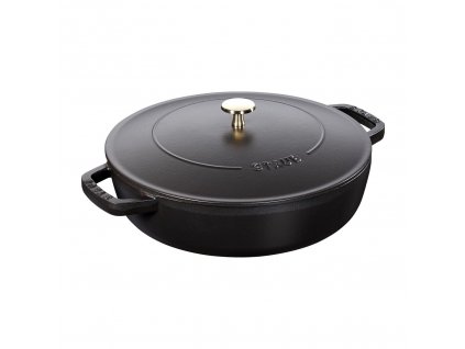 Staub Chistera kastrol s poklicí 24 cm/2,4 l černý, 12612425