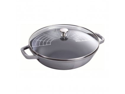 Staub pánev wok se skleněnou poklicí 30 cm/4,4 l grafitově šedá, 1312918