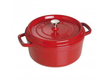 Staub Cocotte hrnec kulatý 24 cm/3,8 l višňová, 1102406