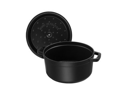 STAUB Cocotte hrnec kulatý, černý, 26 cm