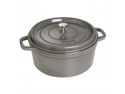 Staub Cocotte hrnec kulatý 28 cm/6,7 l šedý, 1102818