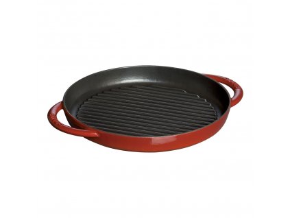 Staub kulatá grilovací pánev se dvěma úchyty 26 cm, višňová, 1203006