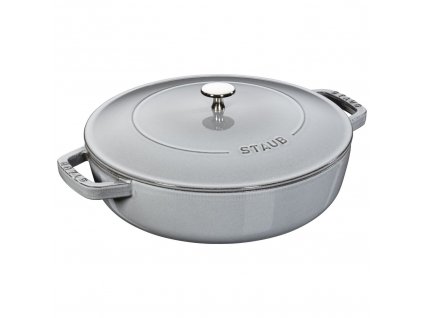 Staub Chistera kastrol s poklicí 28 cm/3,7 l šedý, 12612818