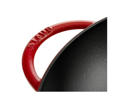 Wok Staub se skleněnou poklicí, 37 cm, višňová
