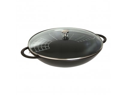 Staub pánev wok se skleněnou poklicí 37 cm/5,7 l černá, 1313923