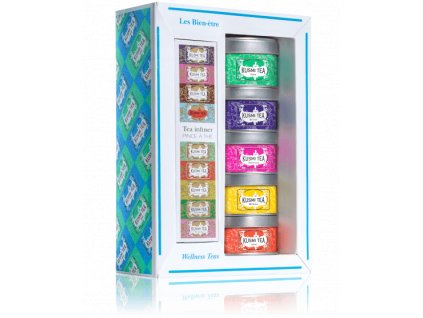 Kusmi Tea Wellness Teas dárkový set se sítkem, 5 x 20/25 g