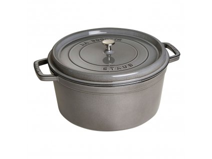 Staub Cocotte hrnec kulatý 34 cm/12,6 l šedý, 1103418