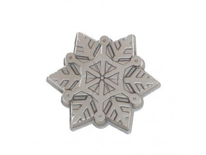 Nordic Ware forma na bábovku Sněhová vločka, 6 cup stříbrná, 88248