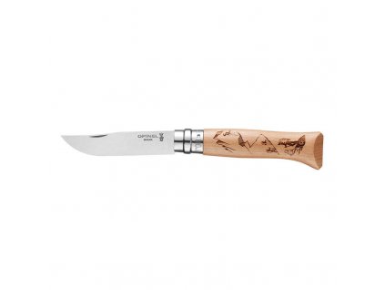 Opinel Engraved Hiking N°08 zavírací nůž 8,5 cm, 002186