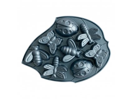 Nordic Ware Broučci a motýlci plát s 8 formičkami, karamelová