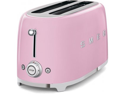 SMEG 50's Retro Style toustovač 4x2, růžový, TSF02PKEU