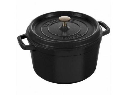 Litinový vysoký hrnec s poklicí Staub Cocotte, černý, 24 cm / 4,8 l