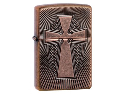 Zapalovač Zippo 27163 Deep Carve Cross Design