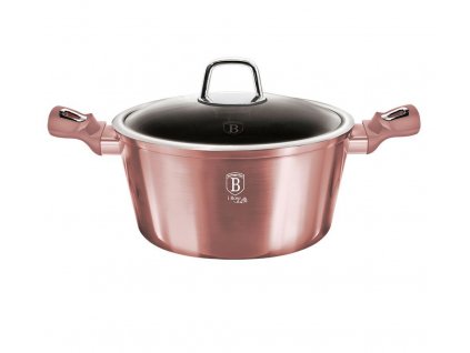 Kastrol s poklicí s mramorovým povrchem 24 cm I-Rose Edition BERLINGERHAUS BH-6035