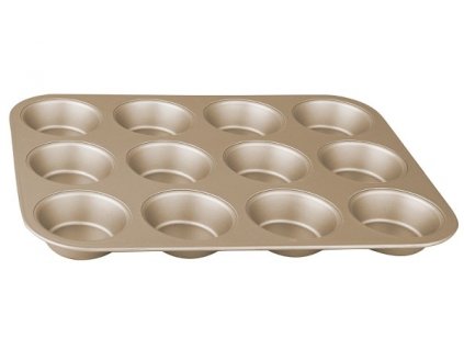 Forma na muffiny s nepřilnavým povrchem 12 ks zlatá BERLINGERHAUS BH-1430