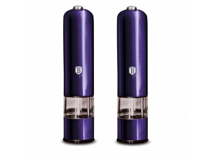 Mlýnek na pepř a sůl elektrický sada 2 ks Purple Metallic Line