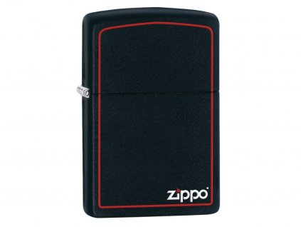 Zapalovač Zippo 26117 Black Matte with Zippo & Border