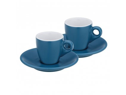 Hrnek na espresso s podšálkem sada 4 ks MATTIA tyrkysová
