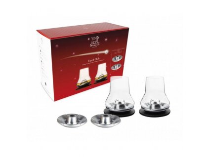 Peugeot dárková sada 2 sklenek na whisky 0,38 l, 4 chladicí podložky, Esprit Club