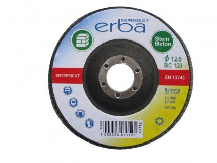 Brusný kotouč lamelový na kámen 125 mm SiC120 ERBA ER-07112