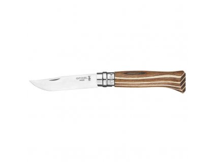 Opinel Laminated Birch N°08 zavírací nůž finská bříza 8,5 cm, hnědá, 002388