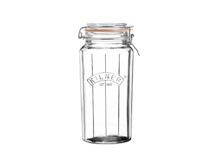 Kilner Clip Top zavařovací sklenice s klipem, fasetový design, 1,8 l, 0025.735