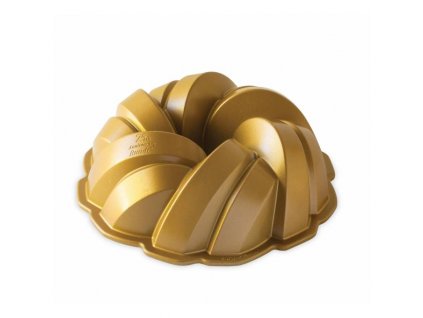 Nordic Ware forma na bábovku propletená 12 cup zlatá, 95577