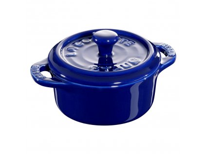 Staub Cocotte Mini hrnec kulatý 0,2 l keramika modrá, 40510-786