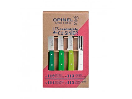 Opinel Les Essentiels Primavera sada nožů a škrabky 4 ks, 001709