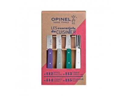 Opinel Les Essentiels Art Déco sada nožů a škrabky 4 ks, 001939