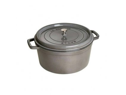 Staub Cocotte hrnec kulatý 20 cm / 2,2 l šedý, 1102018