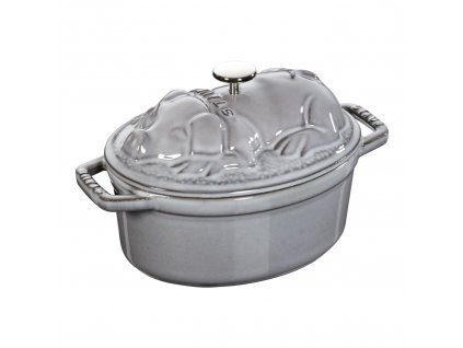 Staub Cocotte hrnec ve tvaru prasete 17 cm/1 l šedý, 1121718