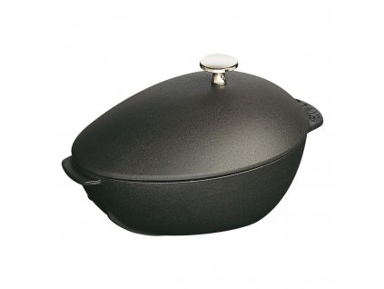 Staub litinový hrnec na mušle s mřížkou 25 cm/2 l černý, 1102523