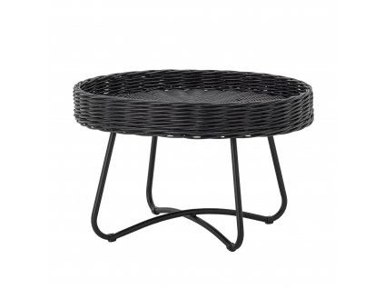 Konferenční stolek Hattie, černý, ratan - 82047292