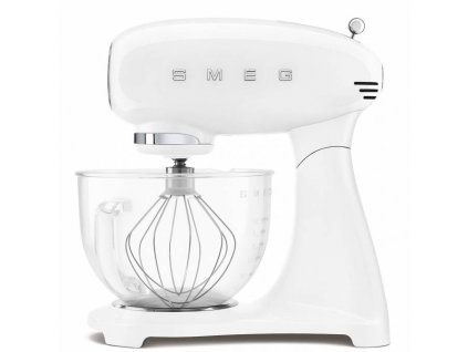 SMEG 50's Retro Style kuchyňský robot se skleněnou miskou 4,8 l bílý, SMF13WHEU