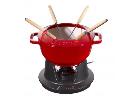 Staub Fondue sada 18 cm/1,65l višňová, 14001806