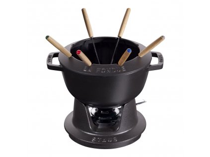 Staub Fondue sada 20 cm/2,35l černá, 14002023