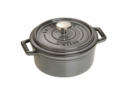 Staub Cocotte hrnec kulatý 12 cm/0,4 l šedý, 1101218