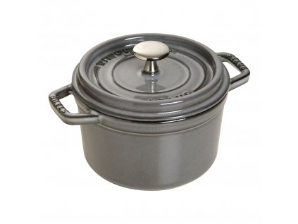 Staub Cocotte hrnec kulatý 14 cm/0,8 l šedý, 1101418