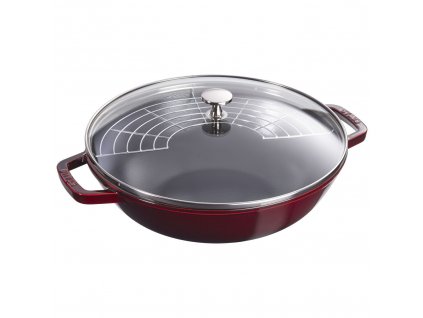 Staub pánev wok se skleněnou poklicí 30 cm/4,4 l grenadina,  40511-466