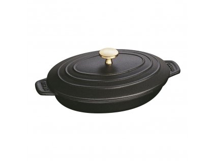 Staub litinový pekáč s poklicí oválný 23 cm/1 l černý, 40509-582