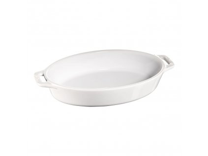 Staub keramická zapékací mísa oválná 23 cm/1,1 l bílá, 40511-158