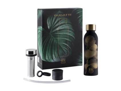 Bugatti dárkový set B Bottles Twin Leaves Gold termolahev a příslušenství, BBT-KLG500DS-N