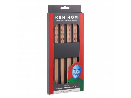 Ken Hom bambusové hůlky, sada 4 ks, KH512