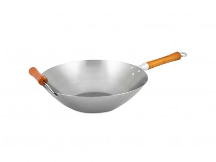 Ken Hom wok pánev Excellence z uhlíkové oceli, vypalovací, 32 cm, KH432003