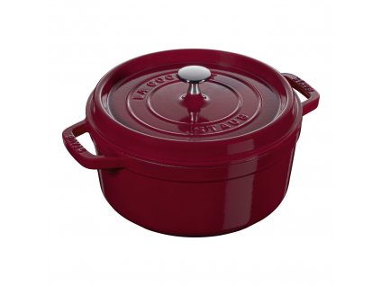 Staub Cocotte hrnec kulatý 28 cm/6,7 l bordeaux, 40502-278